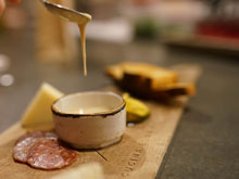 close-up of cheese and meat charcuterie plate